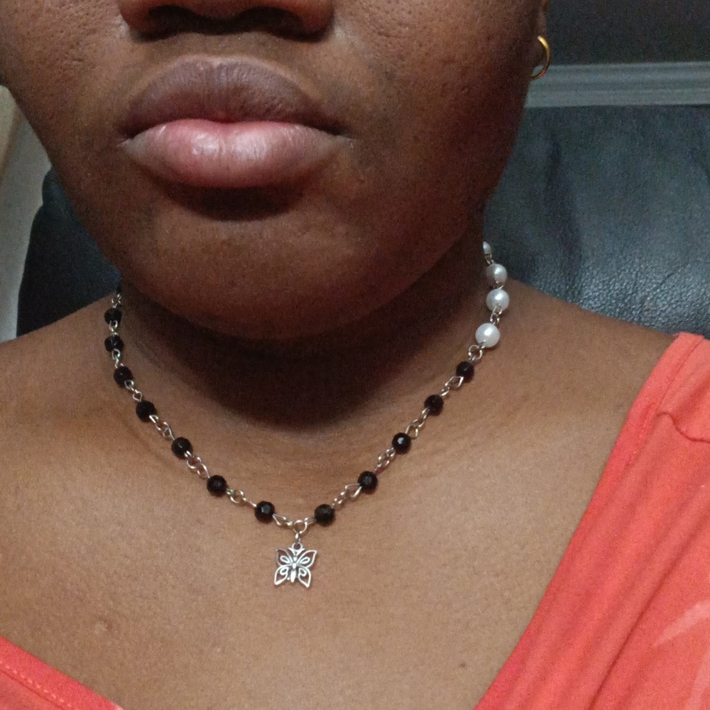 Homemade black  and white beads